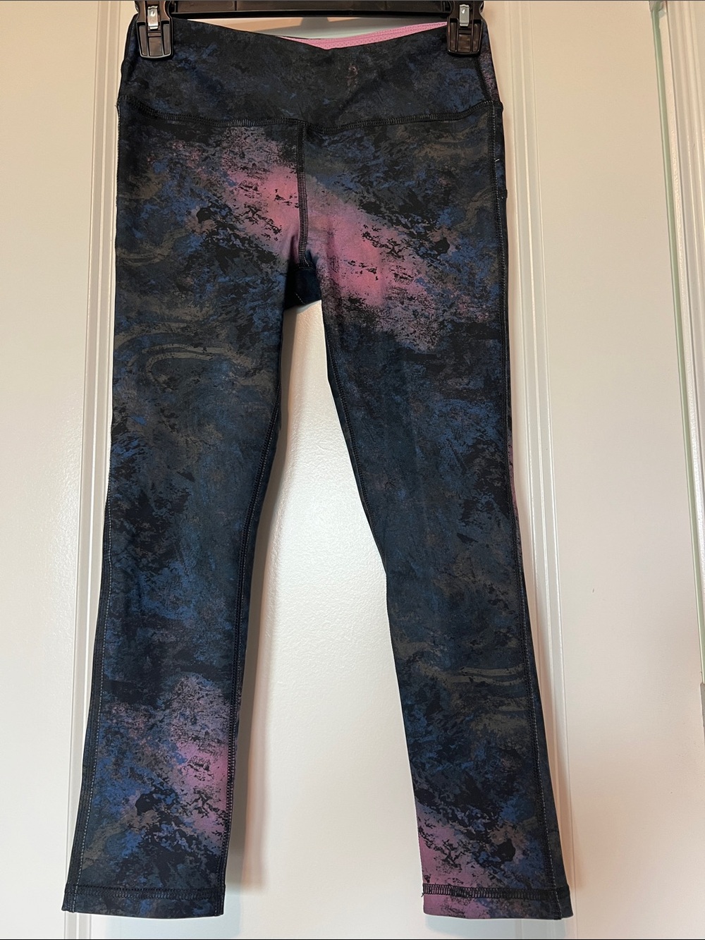 Marika Black Jeggings with Pink and Blue Wash
